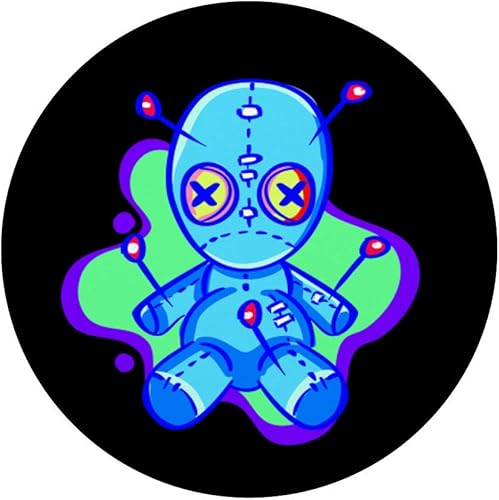 Miniatura 3 de Voodoo Doll Rave EDM Festival Techno House Trippy Synthwave PopSockets agarre y soporte para teléfonos y tabletas, Negro