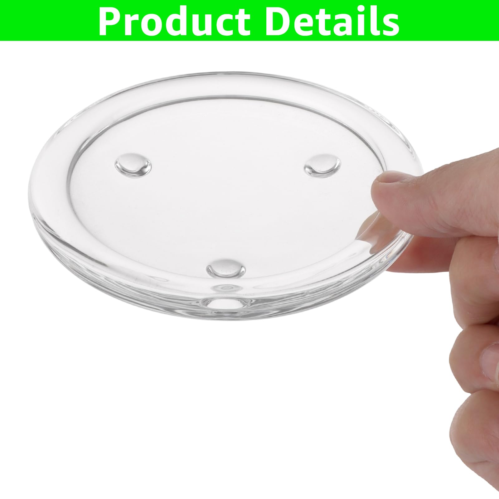 24 sztuki podstawek pod świece, 10 cm, okrągłe podstawki pod świece, przezroczyste podstawki pod świece, do spa, na wesele, imprezę, do dekoracji domu