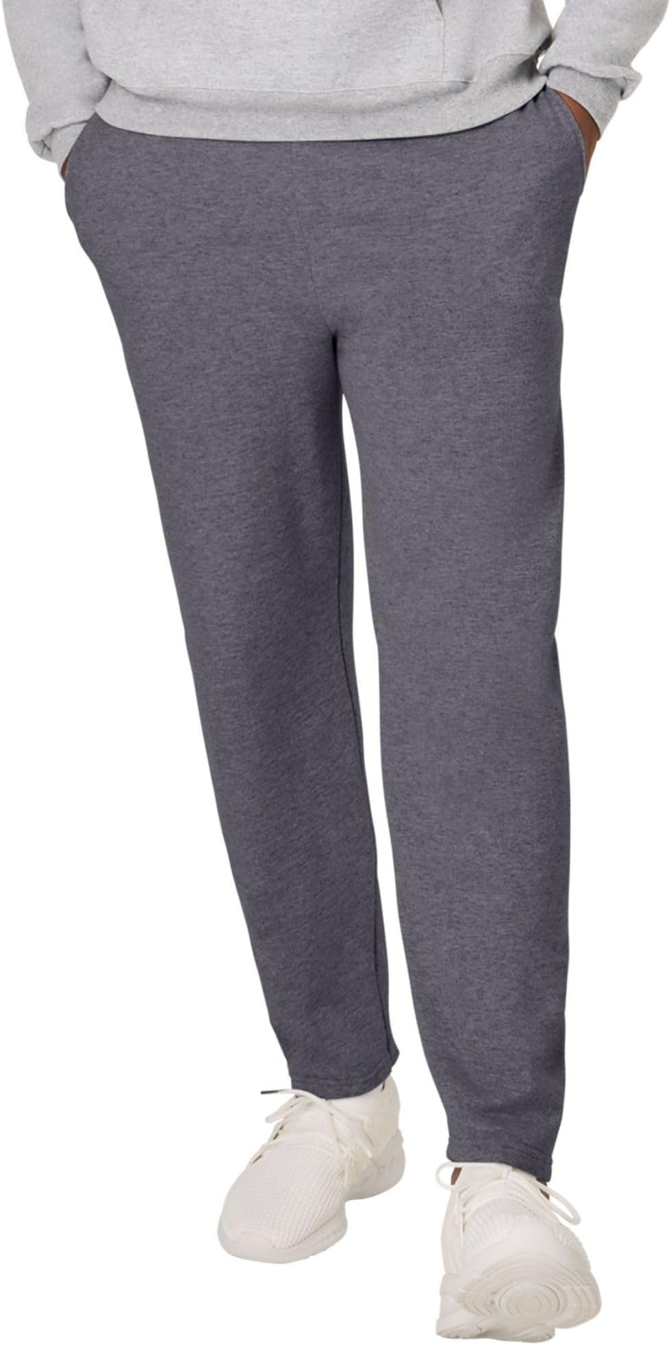 Hanes Men's EcoSmart Open Leg Fleece Pant with Pockets