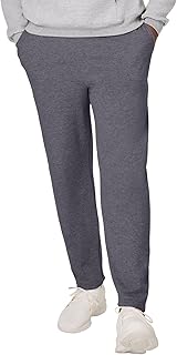Hanes Men's EcoSmart Sweatpants, Athletic Lounge Pants with Pockets, Open Hem Bottom, Fleece Pants