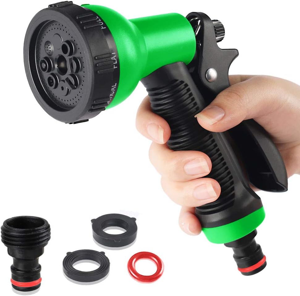 Garden Hose Nozzle Spray Nozzle Set (Medium, Green, 1)