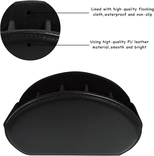 Miniatura 6 de Bandeja de soporte remoto para TV con 5 compartimentos, soporte de control remoto de piel sintética, decoración de mesita de noche, caja de