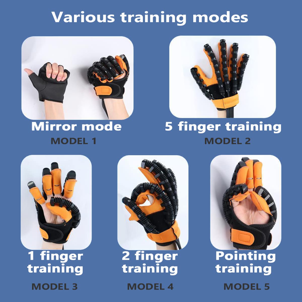Trener rehabilitacji palców Rękawice robota, udar Hemiplegia przyrząd do ćwiczeń palców dłoni dysfunkcja palca ulga skurcze udar trening dłoni zapalenie stawów,Righthand-XL