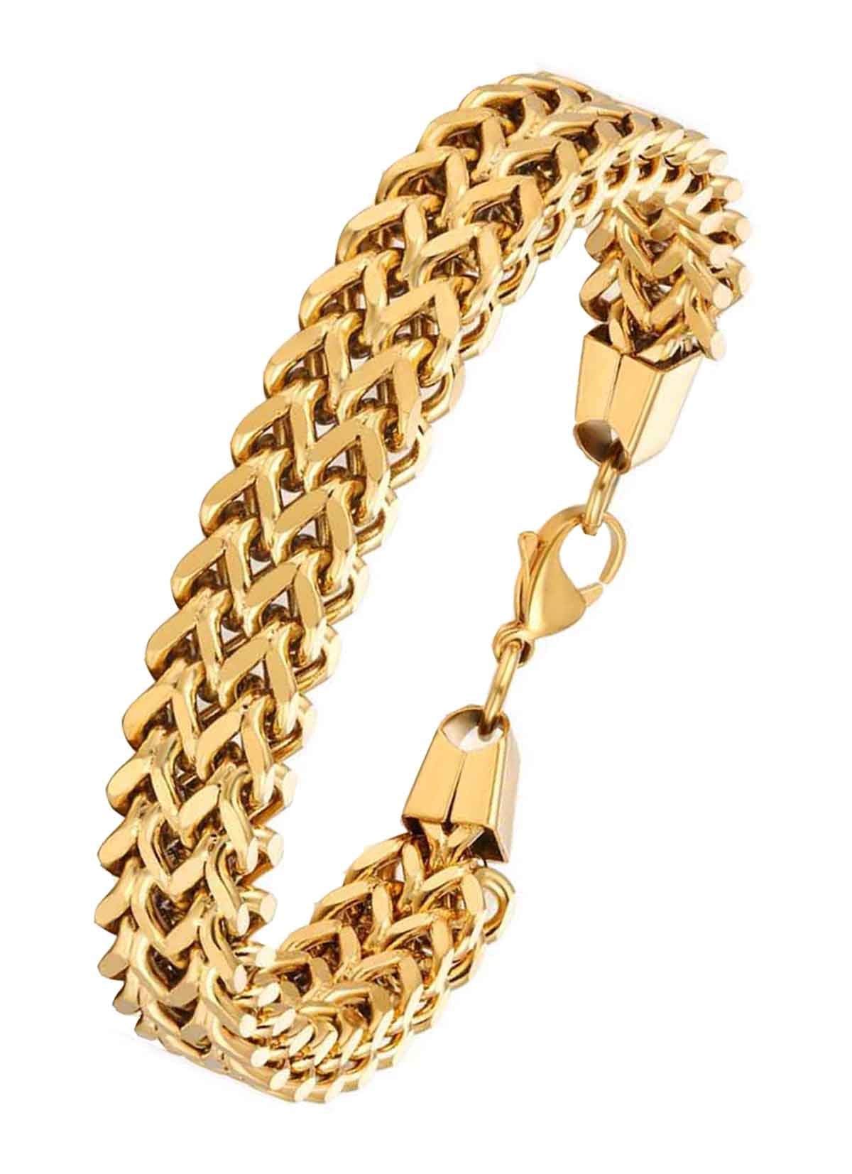 ZIVOM® Gold Plated Stainless Steel Bracelet for Men (Gold_57gm) (B073VP9NV1) Amazon Price History, Amazon Price Tracker