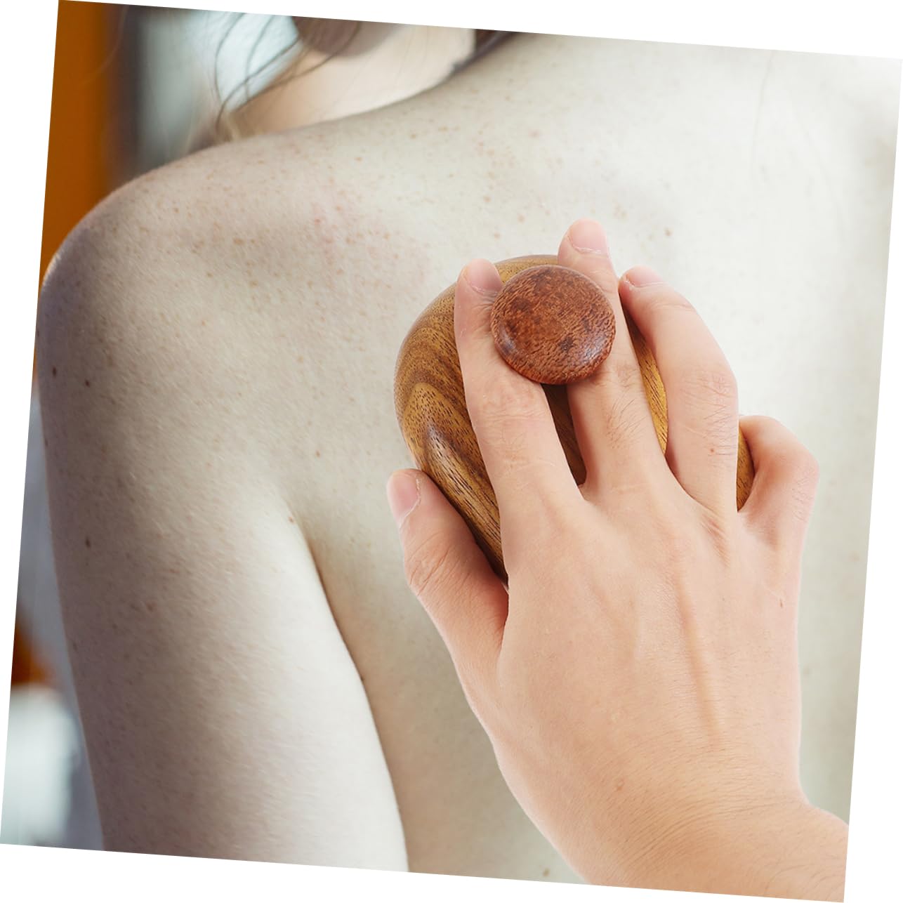 Cepillo De Masaje De Sándalo Cepillo Para La Fascia Del Cuero Cabelludo Para El Cabello Masajeador Peine Pequeño Peine De Madera Natural 2 piezas x 4