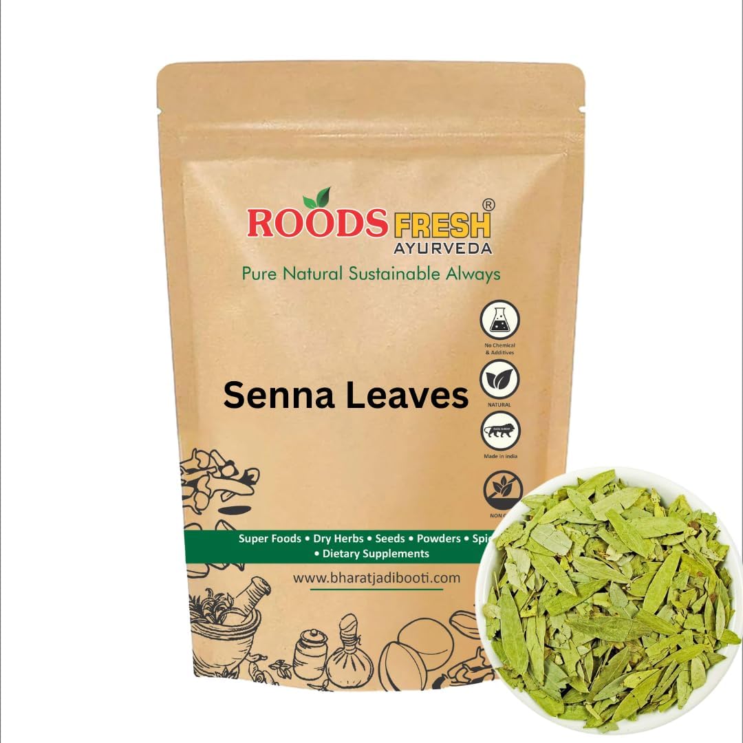 Roods Fresh Senna Leaves - Sanay Leaves Spl. - Cassia Angustifolia - Senna Alexandrina (100 Gram)