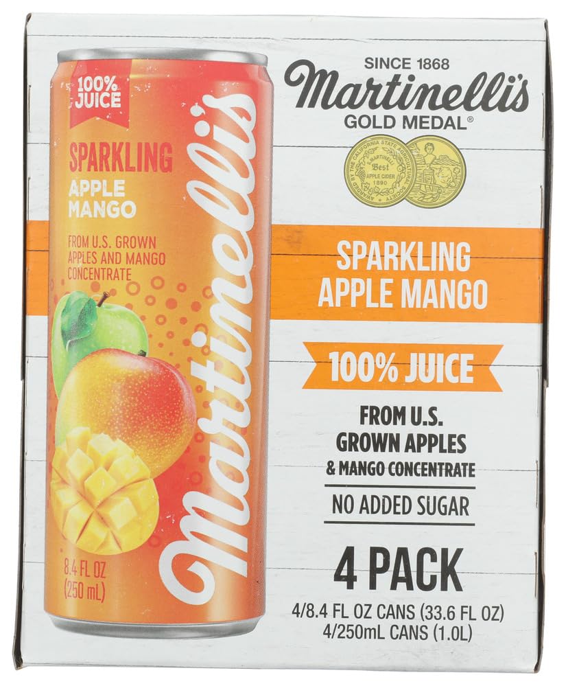 Amazon.com : Martinellis Sparkling Apple Mango Juice 4Pk, 8.4 Fz