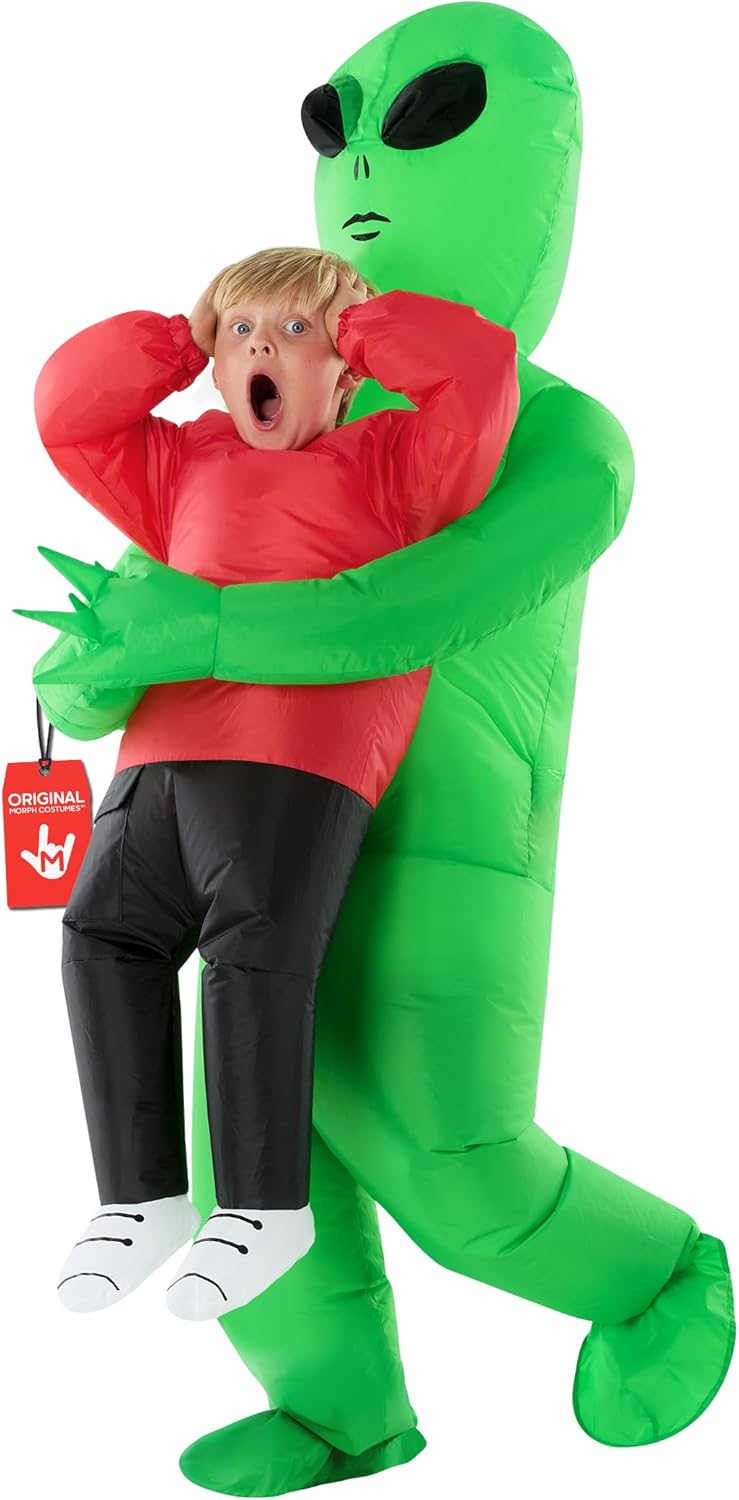 Morph Alien Costume Kids (4-6yrs), Alien Blow Up Costume Kids, Boys Aliens Inflatable Costumes, Boys Inflatable Costumes