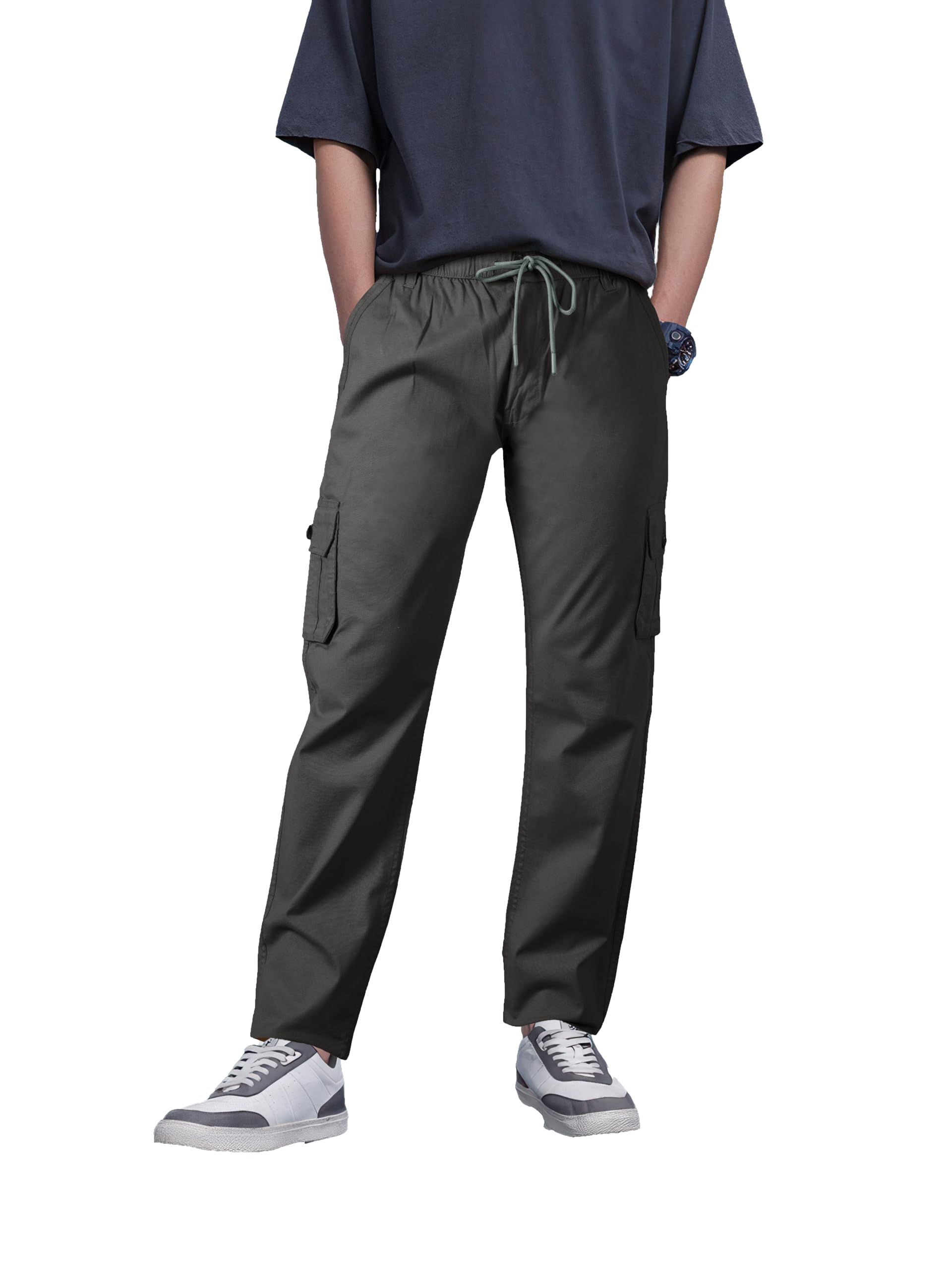 Men's Relaxed Fit Cargos by Just Black-picture-17