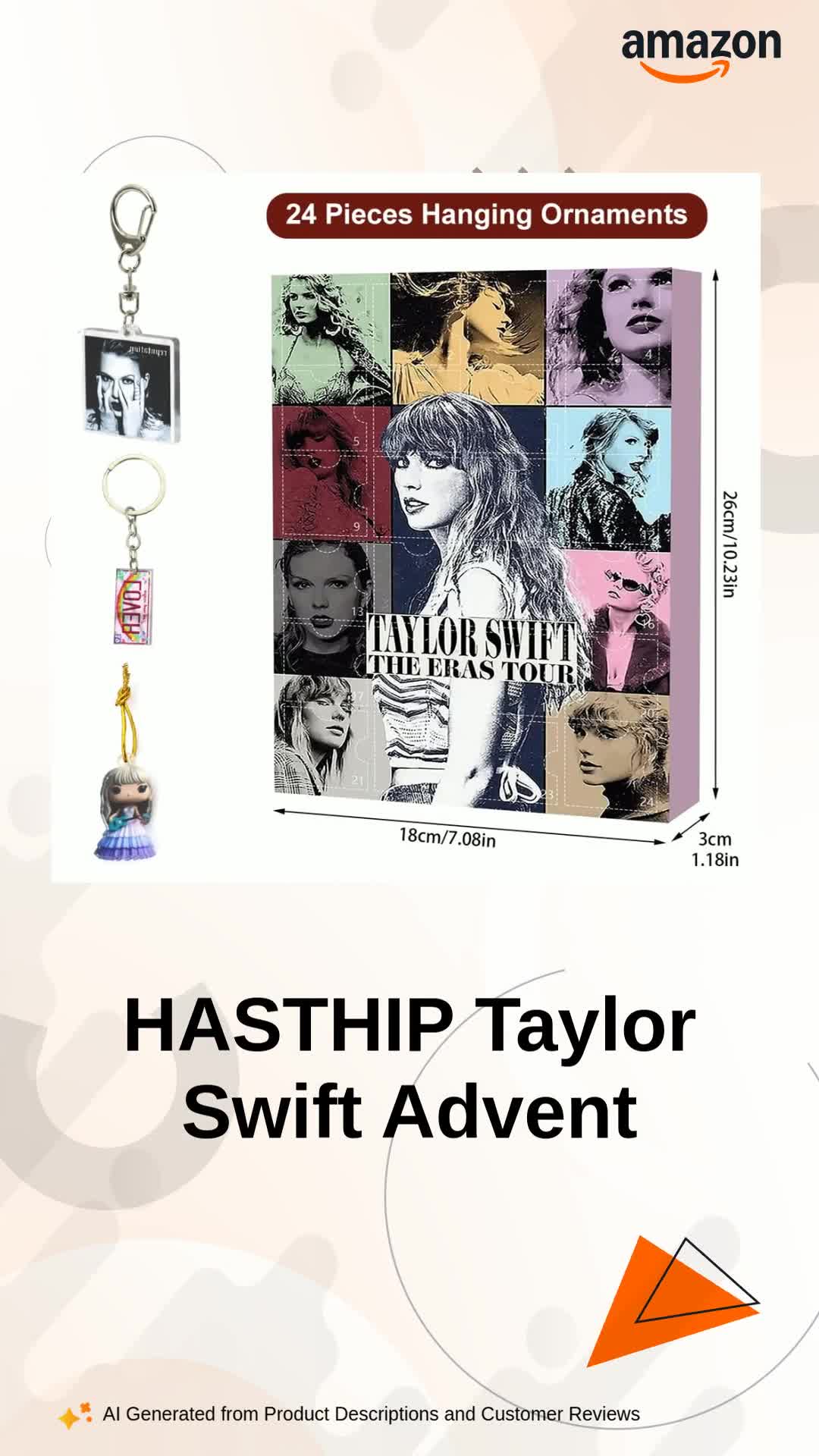 HASTHIP® Taylor Swi*t Merch Music Lovers 24 Days Countdown Advent