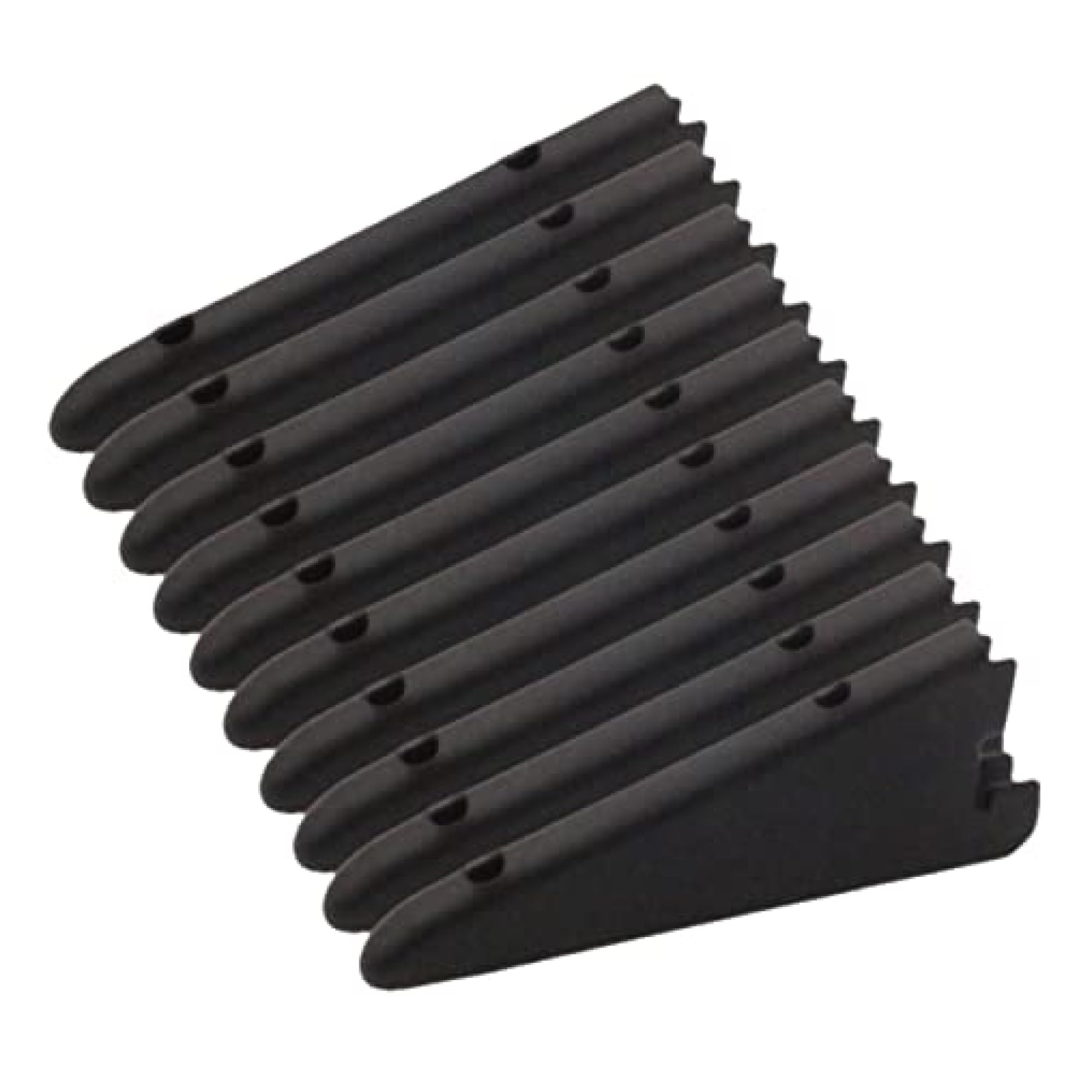 EAI Twin Slot Wall Mounted Shelving Bracket - Pack of 10, Black, 120mm | Strong, Heavy Duty Steel Shelf Bracket | for Shed, Garage, Indoor Storage | Easy to Install Rack