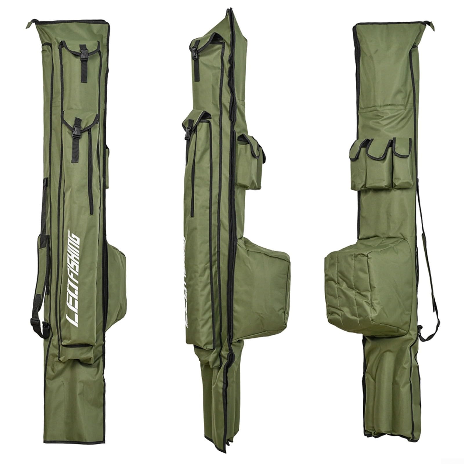 ComfyHarbor Multi-Purpose Fishing Rod Storage Case 1.95 M with Shoulder Strap Oxford Material Waterproof Fishing Tackle Bag for Rods and Reels(1.95m)