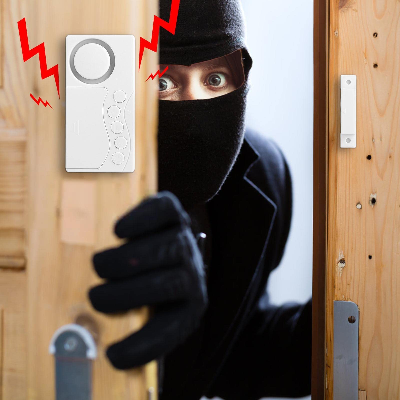 4 alarmas inalámbricas para frigorífico, alarma antirrobo puerta, 4 en 1, alarma inalámbrica para ventana, timbre puerta, detector seguridad para el hogar, alarma puerta abierta