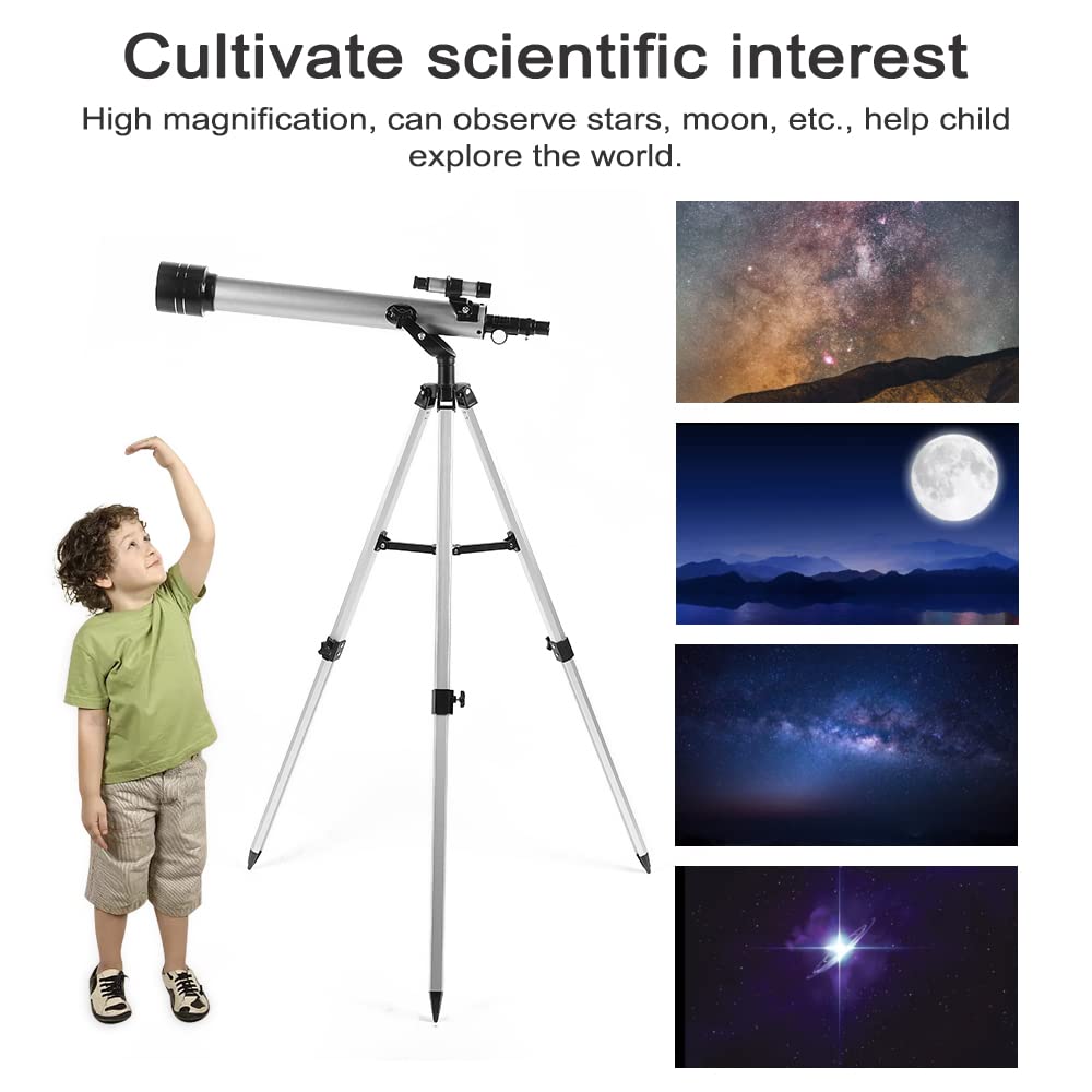 Telescopio per esterni ad alta chiarezza astronomica telescopio professionale per osservazione delle stelle, treppiede compatto per osservare monoculare per bambini, adolescenti, principianti