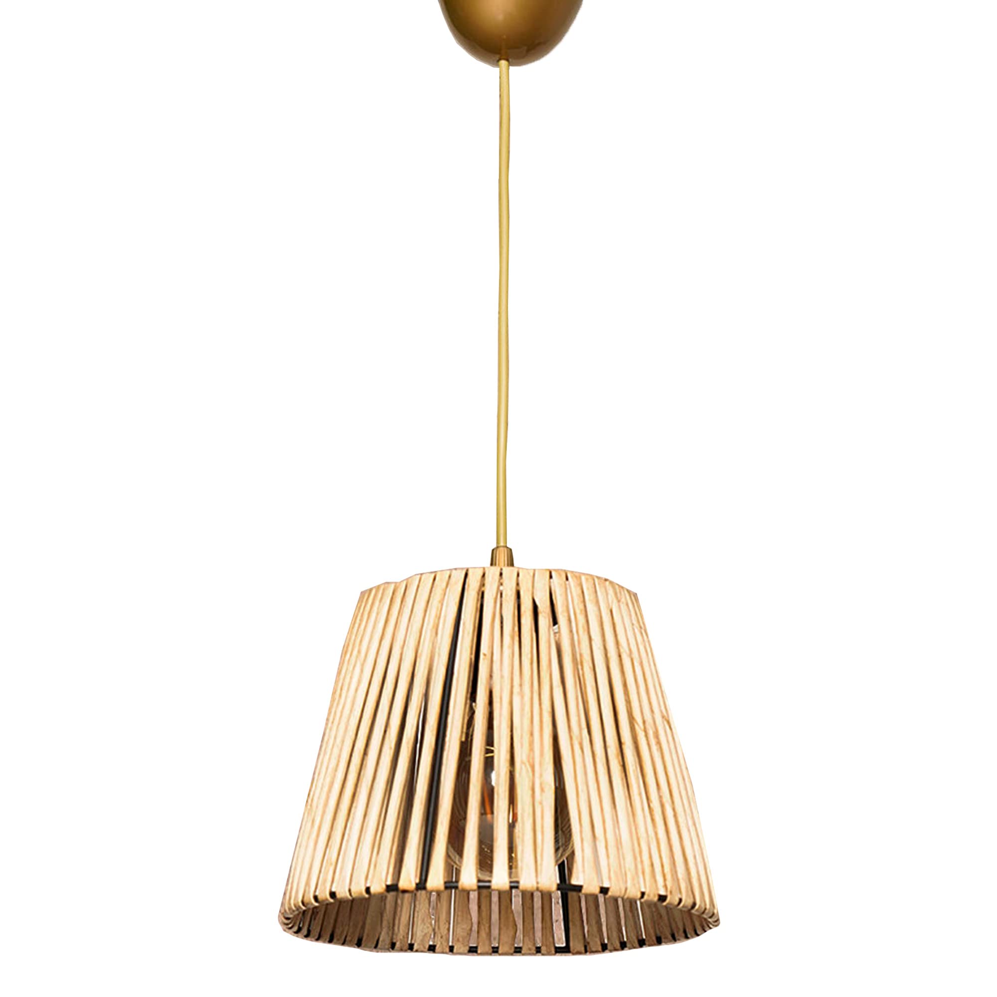 WELL HOME MOBILIARIO & DECORACIÓNLÁMPARA DE TECHO 75 CM Natural, DISEÑO RÚSTICO, TIPO E 27 MAX 60 W, COLECCIÓN Ness, CASQUILLO E 27 MAX 60 W