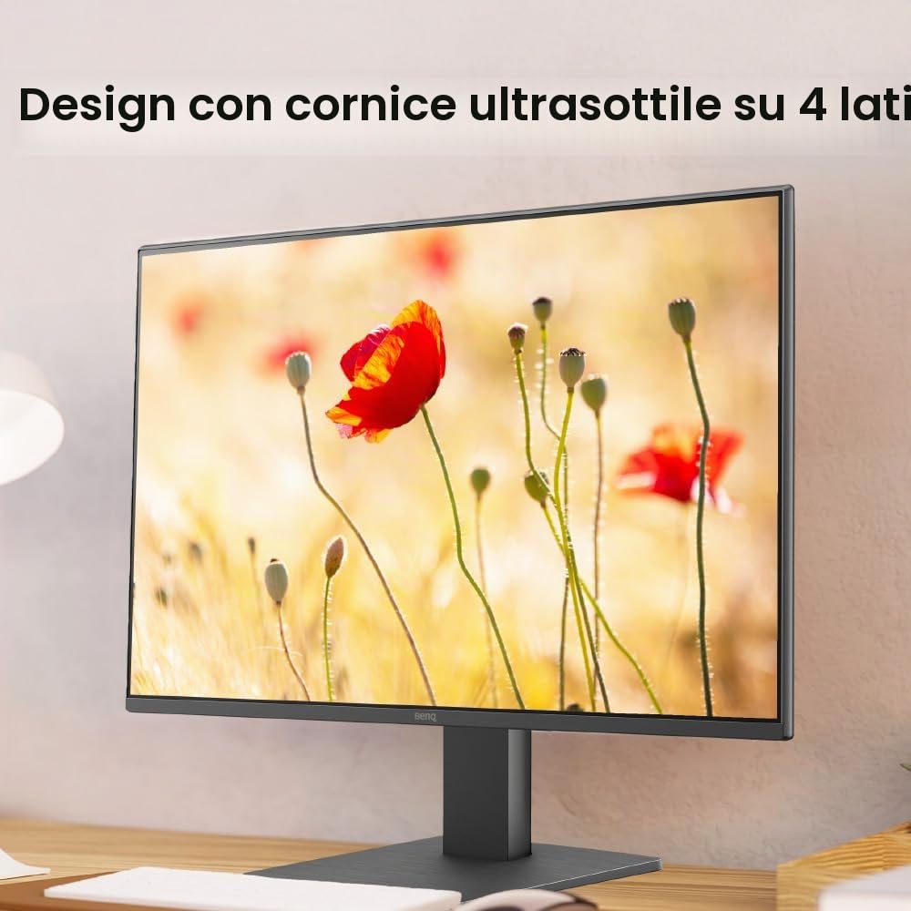 BenQ Eye-CareU GW2791 - Monitor oculare 27" 1080p FHD 100Hz IPS, HDMI, DisplayPort, 1080x1920, cornice ultra sottile, certificato TÜV, senza sfarfallio, luce blu bassa Plus, Eye-CareU