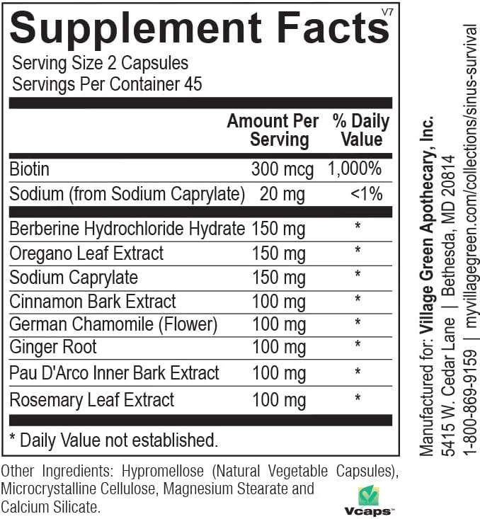 Miniatura 2 de Candida Balance - Apoyo natural para los niveles de levadura - Suplemento intestinal, sinusal y del sistema inmunológico - 90 cápsulas