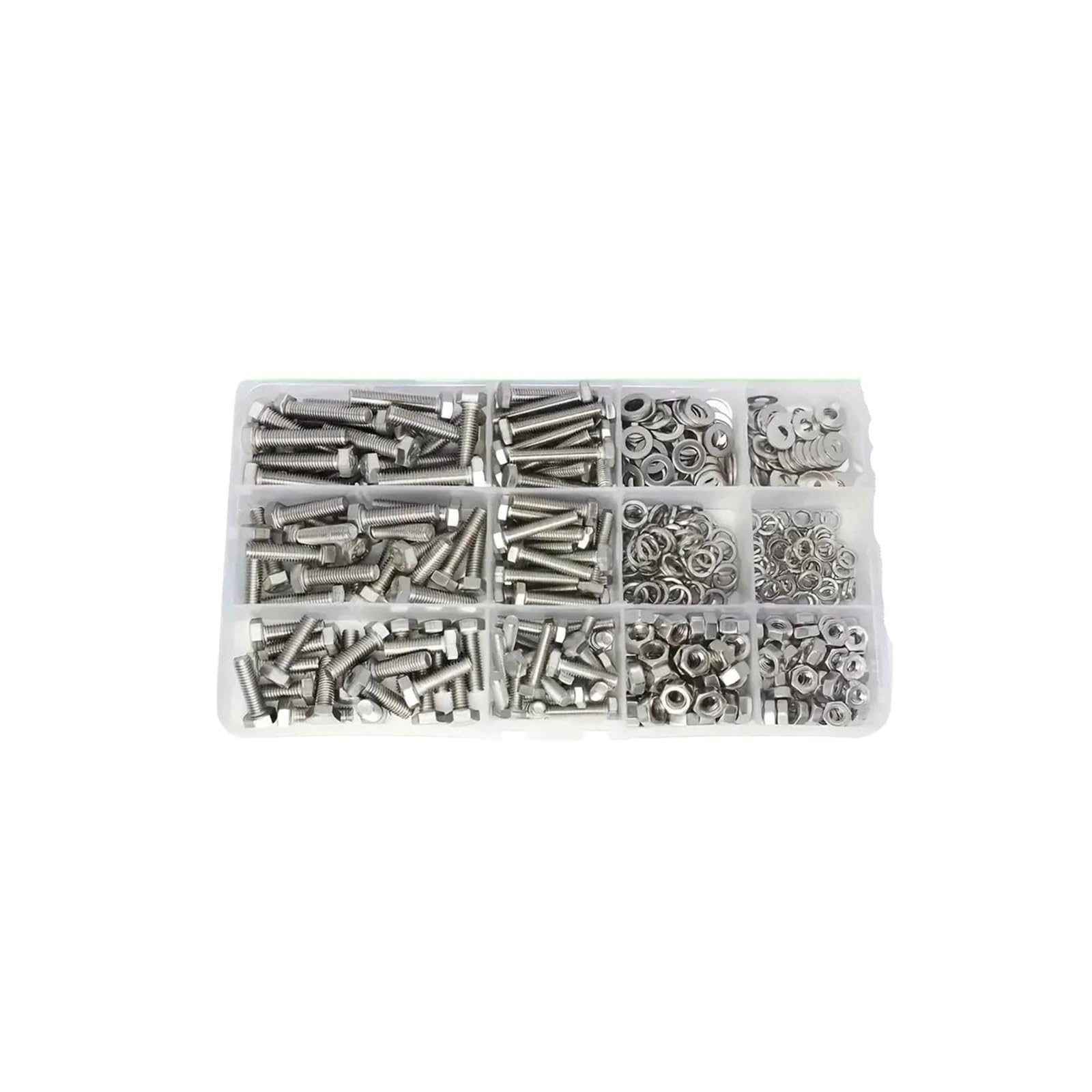 240 Pcs Stainless Steel Hex Bolt and Nut Set, M4 M5 Thread Assortment for Mechanical Repair and Assembly