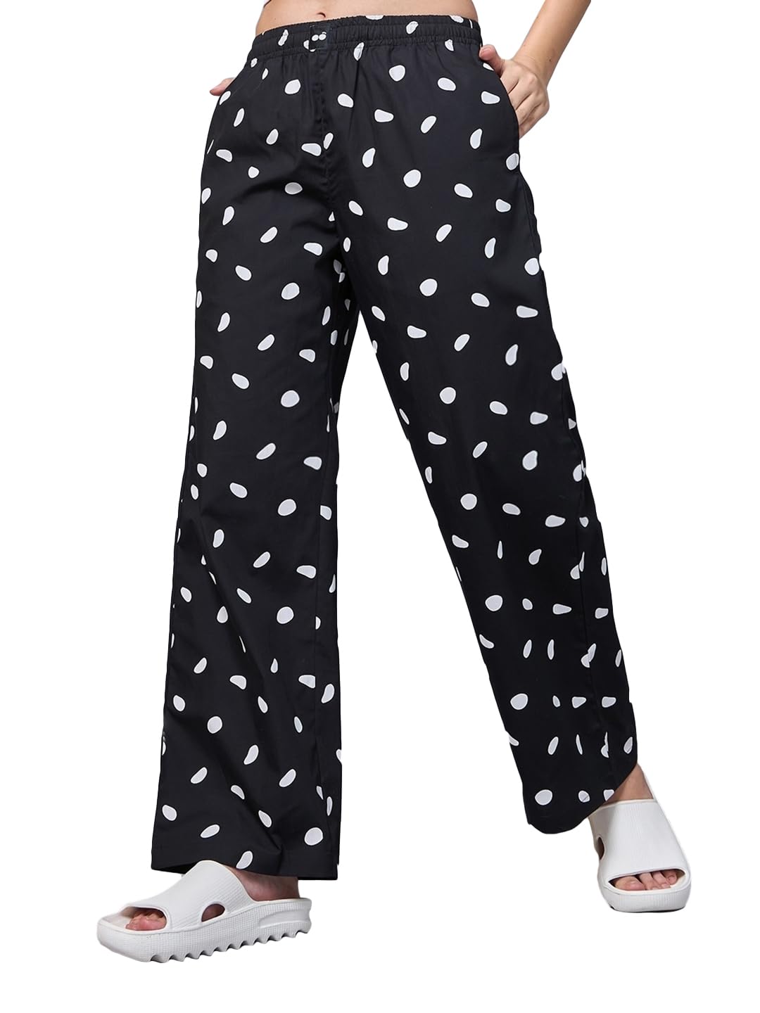 Women's Cotton-Poplin Oversized Fit Pyjama-image-4