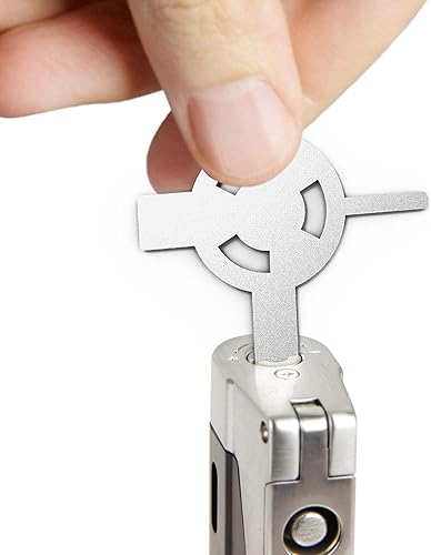 Miniatura 4 de Encendedor de puros, llavero ajustador de llama, herramienta de purga de aire y afinación para encendedores de butano (paquete de 3)