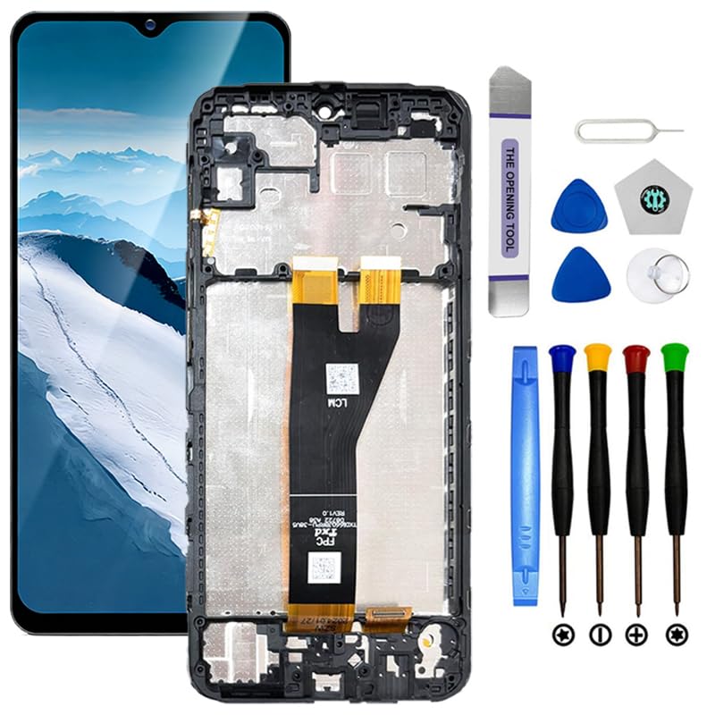 for Samsung Galaxy A14 5G Screen Replacement with Frame for Samsung a14 a146u S146DL A146A A146W Screen Replacement kit 6.6 inch LCD Touch Screen Display Digitizer Assembly with Repair Part Tools