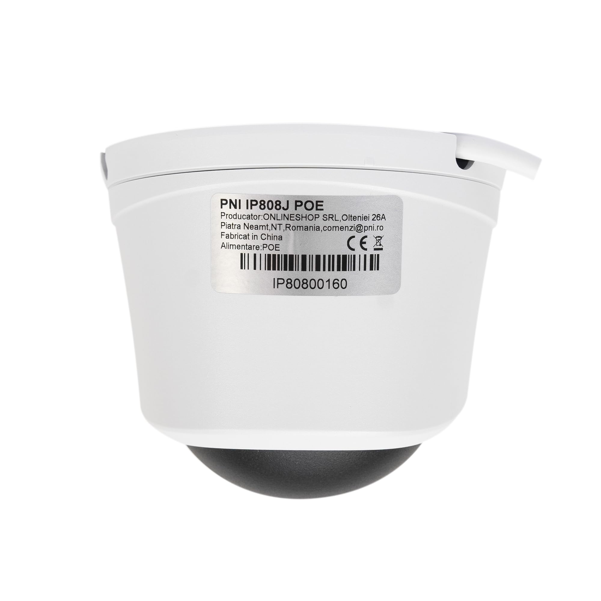 Kamera do monitoringu wideo PNI IP808J, POE, 8MP, światło czarne, obiektyw 2,8mm, zewnętrzna, biała