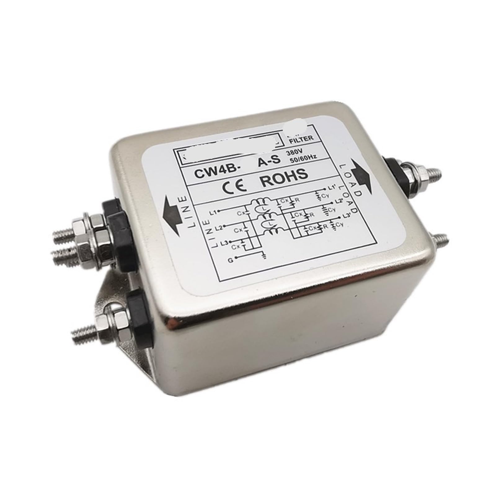 Filtre d'alimentation triphasé CW4B-10A-S 10A blocage des interférences électriques 380V