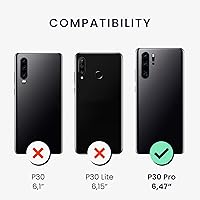 Vista 2 de kwmobile Funda compatible con Huawei P30 Pro - Funda de silicona TPU con acabado suave - Negro mate