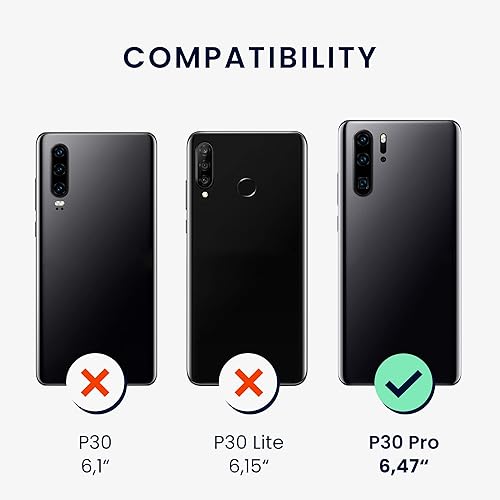 Miniatura 2 de kwmobile Funda compatible con Huawei P30 Pro - Funda de silicona TPU con acabado suave - Negro mate