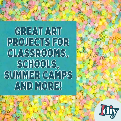 Sculpt Pro 2,000 Pc Glow In The Dark Xl Biggie Fuse Craft Bead Kit- 3 Xl Pegboards, 7 Colors, 6 Unique Templates, Ironing Paper & Case- Kids Birthday Party, Summer Camp Craft Project #TOP5