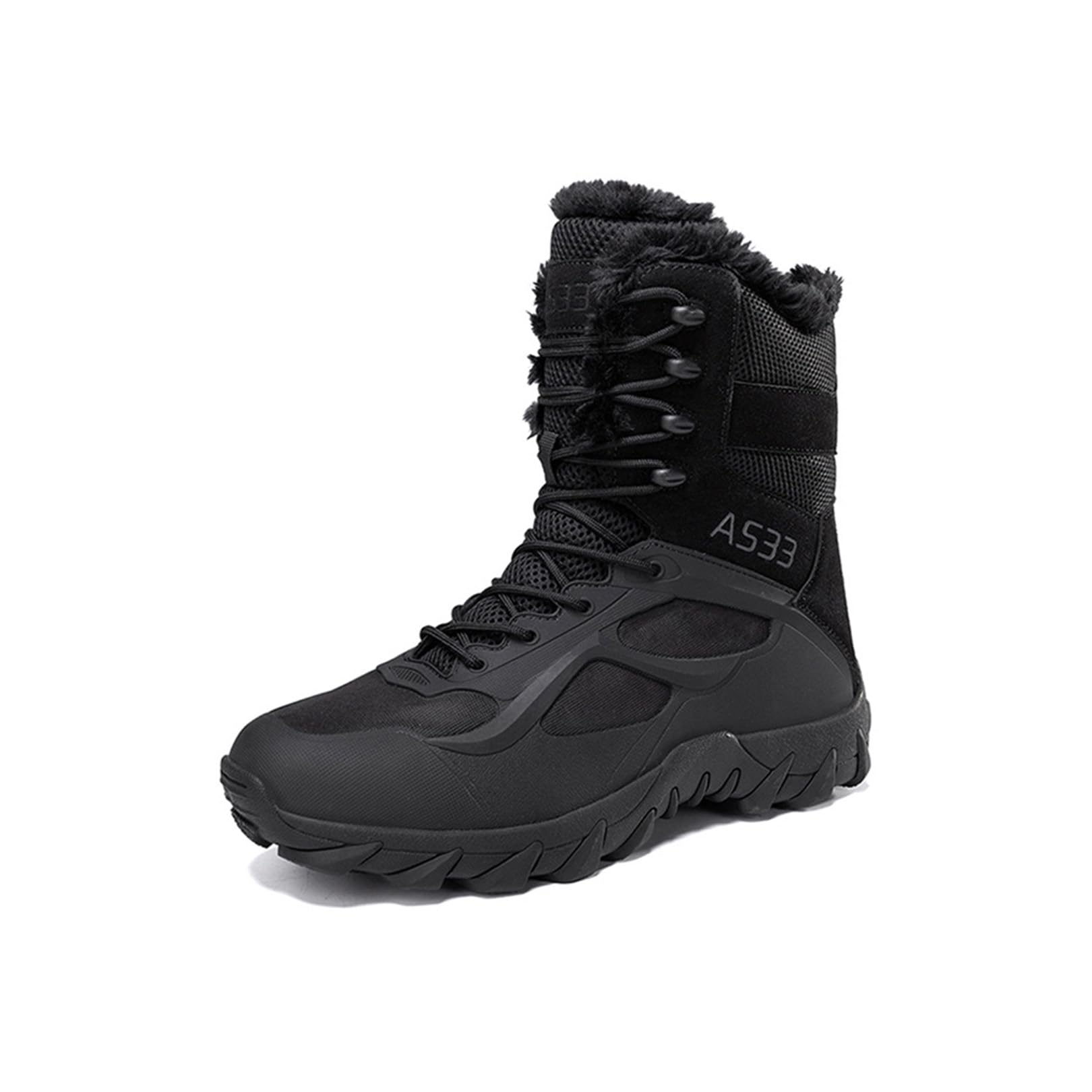 Kervaky Mens Snow Boots Plush Warm Cotton Boots Winter Hiking