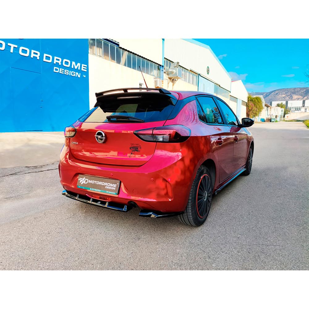 Jupe Arrière compatible avec Opel Corsa F (excl. GS-Line) 2019- (ABS), Noir