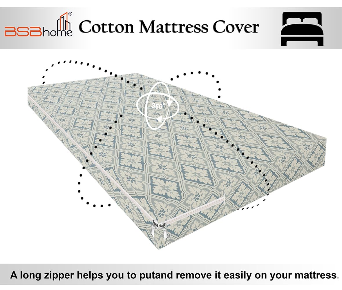 BSB HOME Premium Cotton Mattress Cover - 360° Protection -5
