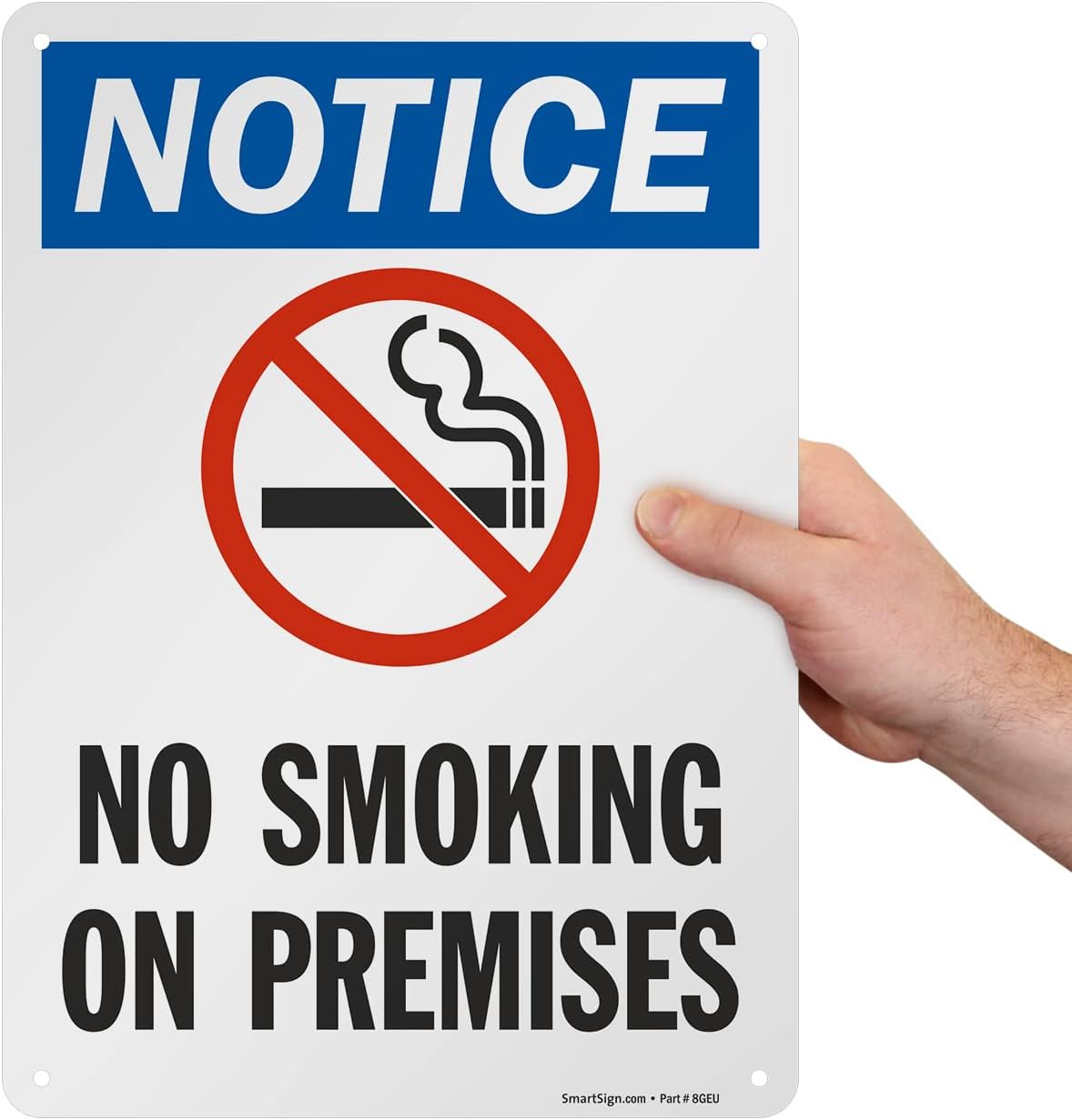 SmartSign "Danger - No Hot Work, No Smoking, No Open Light" Sign | 10" X 14" 3M Reflective