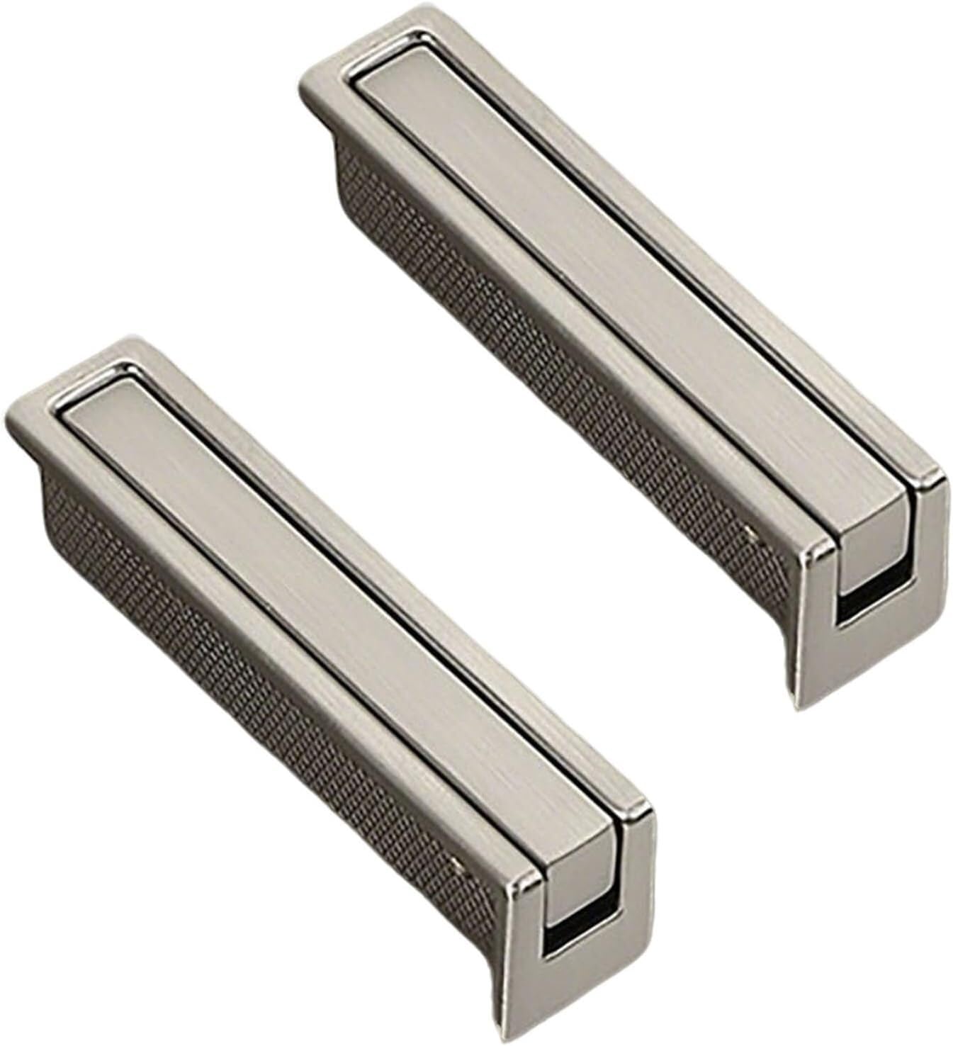 Tnbccxn One Color Cabinet Handles, Concealed Handles, 2 Pcs Recessed Drawer,Finger Pulls(Single Hole)