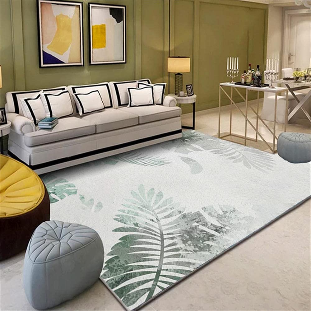 Tapis de chambre gris-vert doux pour éliminer les bruits de pas et l'humidité du sol