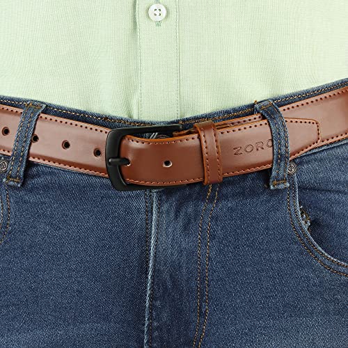 Image of ZORO Men' PU Leather Belt, (Black,Brown,Tan)