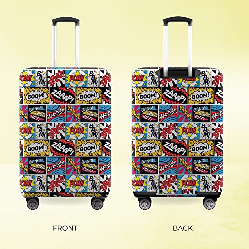Image of Nasher Miles Polyester 75 (28 Inch) Large Protective Luggage Cover - Boom Design