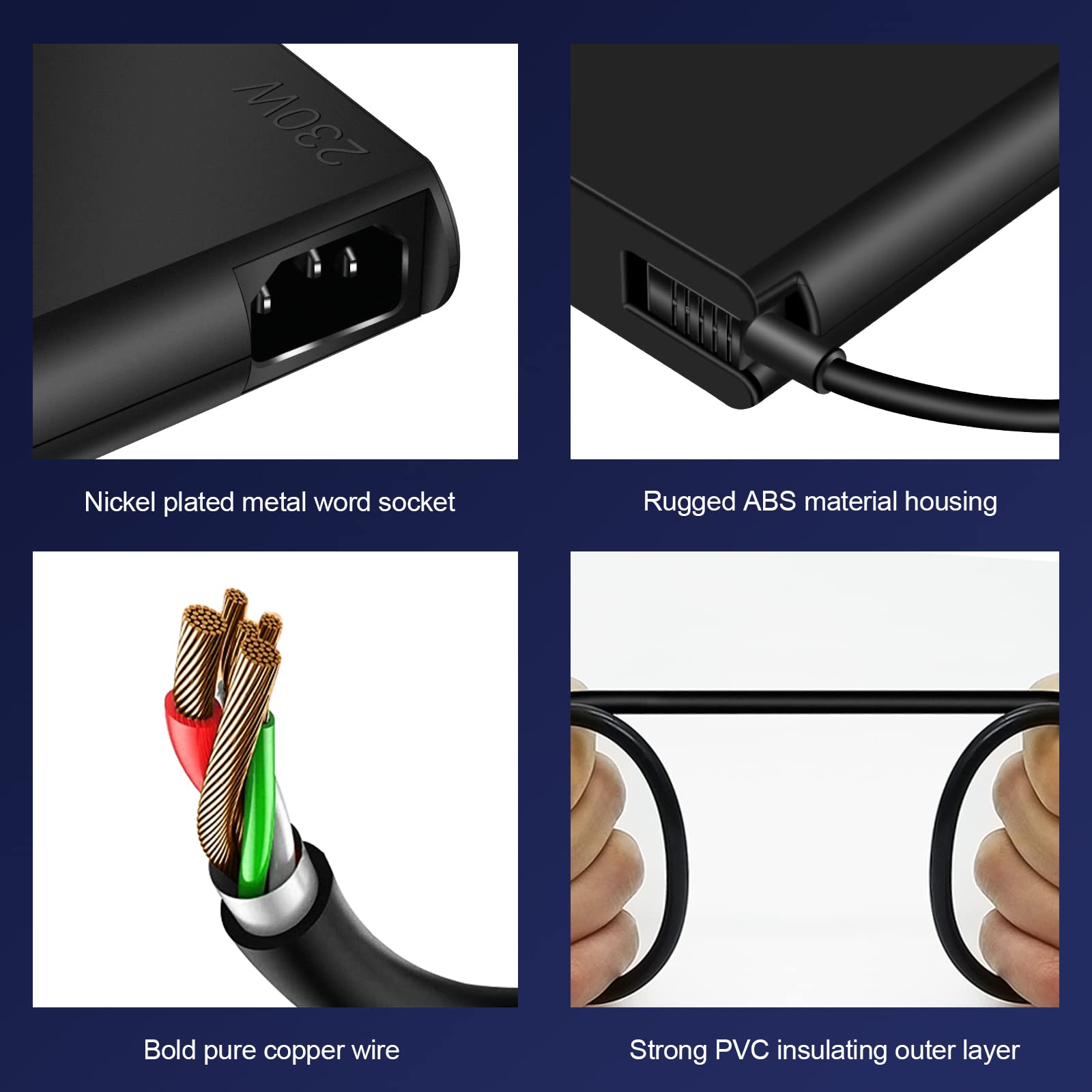 Cargador de 230 W para Lenovo Legion 7 5 7i 5i Legion Slim 7 7i 5 5i Lenovo LOQ 15 16 Gaming Laptop Thinkpad P1 ThinkBook 16p Cable adaptador de fuente de alimentación