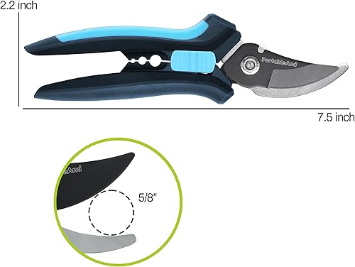 Miniatura 3 de PortableAnd Tijeras de podar de 58 pulgadas para jardinería, ligeras y pequeñas, bloqueo de fácil apertura, removedor de espinas y cortador de