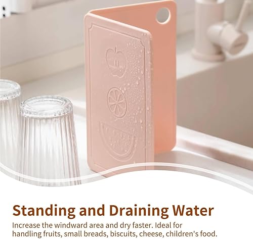Miniatura 3 de Pequeña tabla de cortar, tabla de cortar de cocina plegable para cocina plástico fruta rosa mini