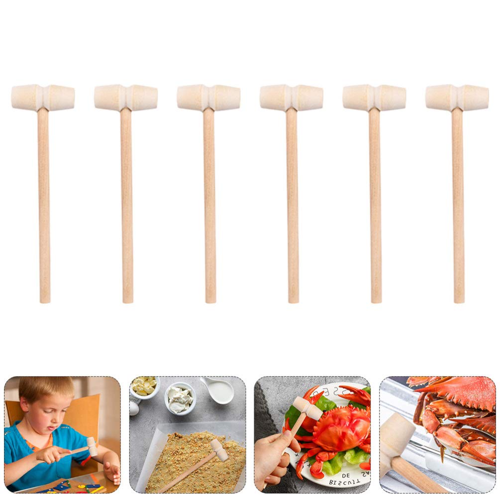 Tomaibaby 40 Piezas Martillo De Madera Martillo De Juguete Mini Martillos De Madera Mazos De Madera Ligeros Langosta De Madera Pequeños Martillos De Madera Squiz Juguetes El Banco Niño Fresa