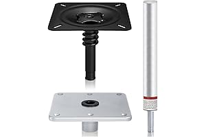 3/4" Boat Seat Pedestal Mount Package with Adjustable Seat Mount for Boat Pontoon & Fishing