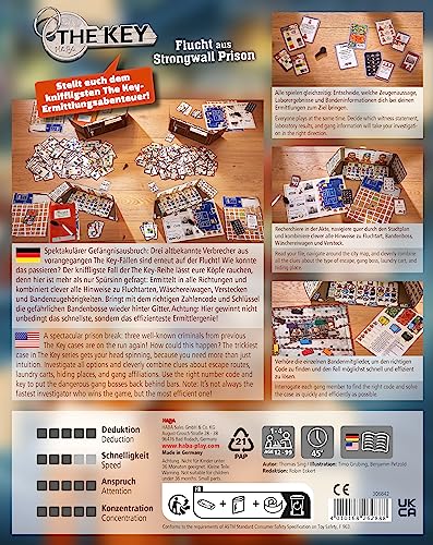 Juego HABA The Key Escape de Strongwall Prison de deducción 2