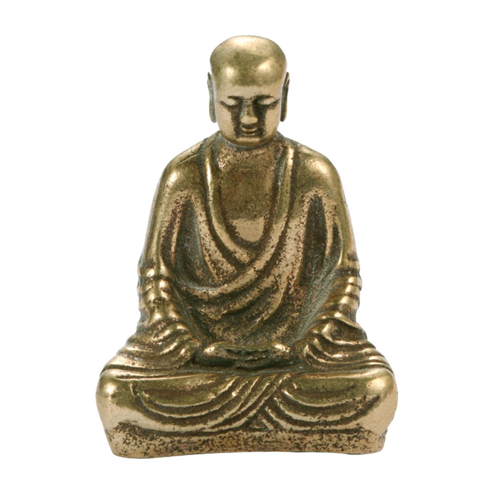 TWISAXC Feng Shui Buddha Figure Ornament Add Elegance And Serenity To Living Spaces Brass Sitting Budda Cer Statue Of Ksitigarbha MaterialCer Figure Statue