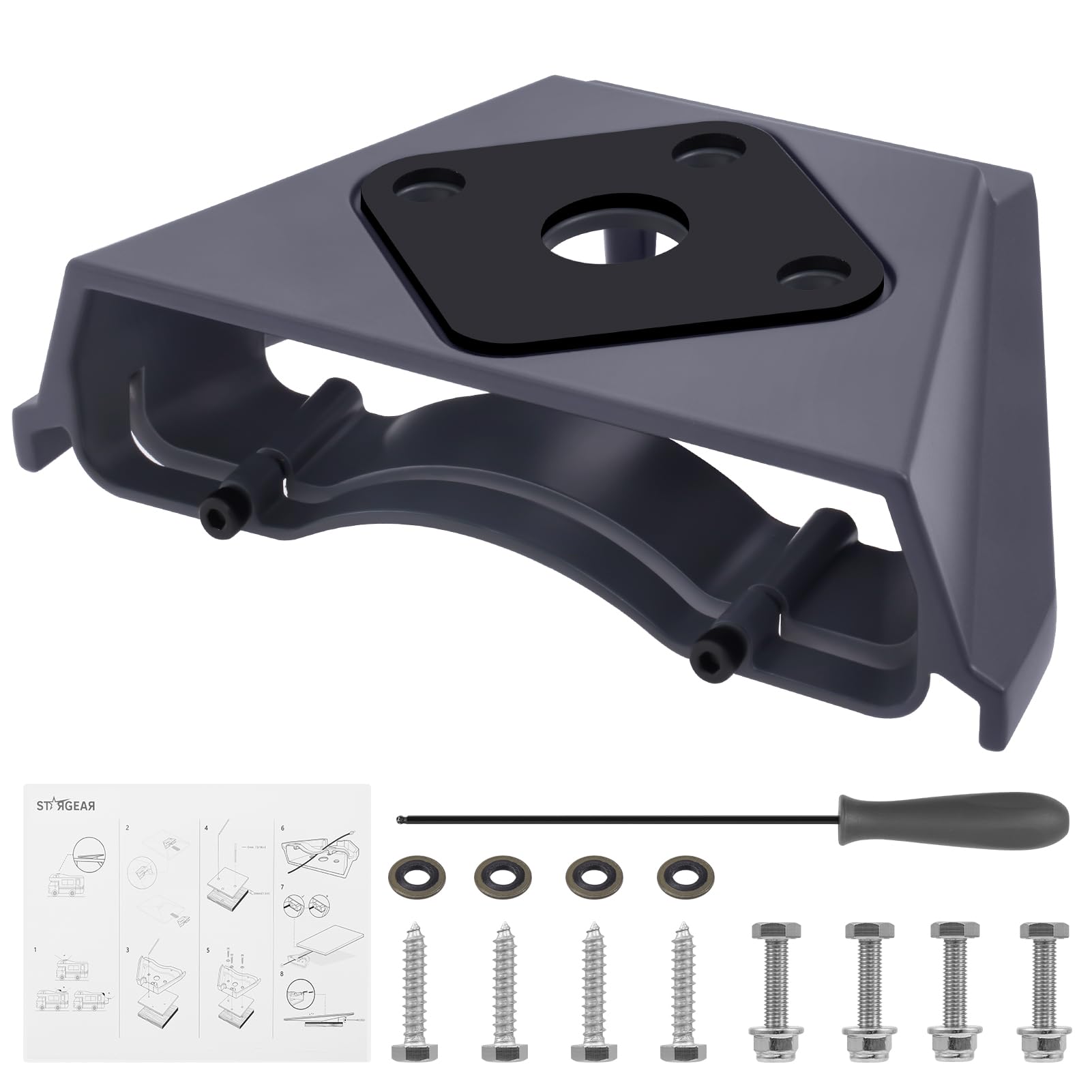 Starlink Mini Soporte para Autocaravana, Movilidad Antirrobo Starlink RV Flat Mount Gen 3, Compatible con Estándar V3 Dish para Coche, Caravana, Remolque, Yate