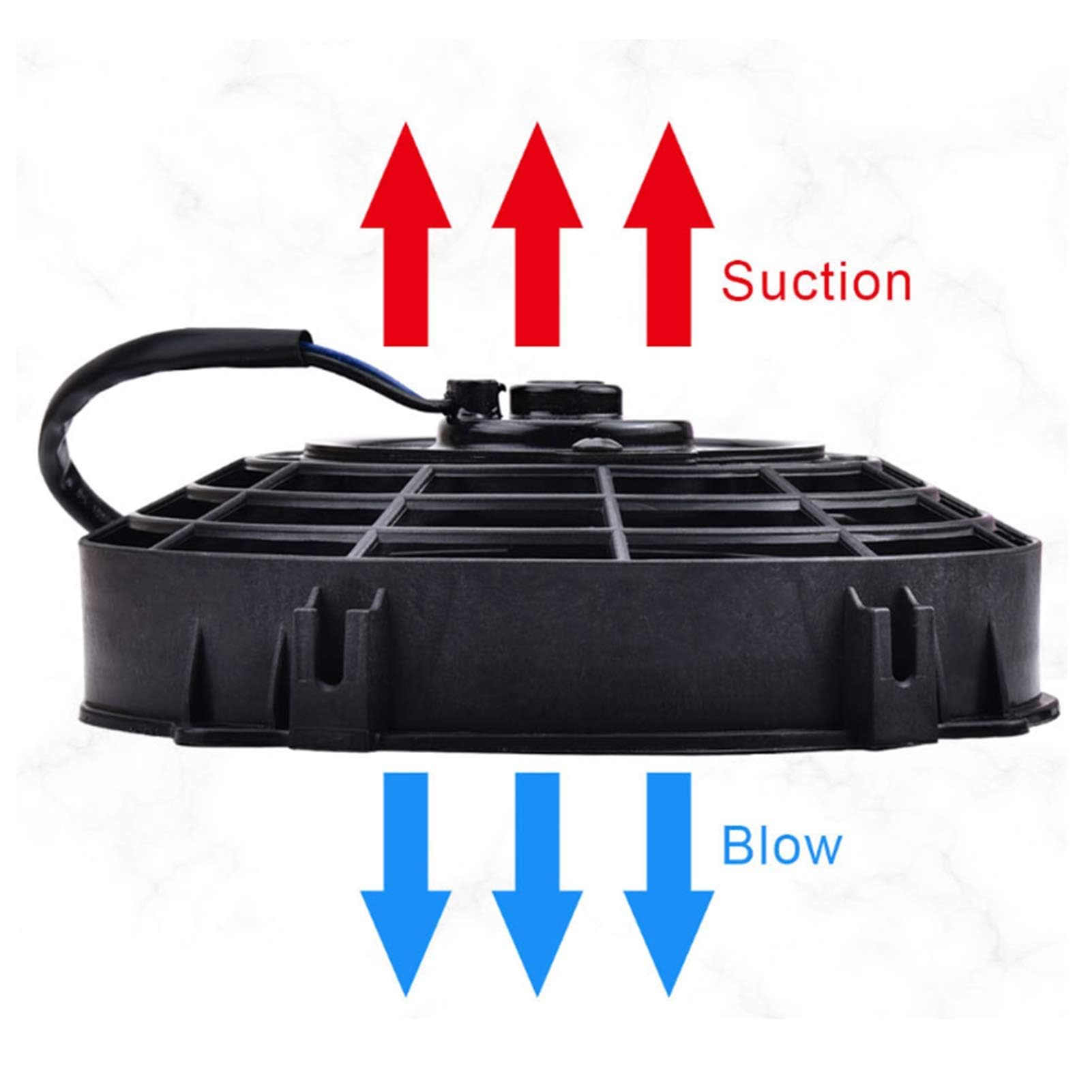 Ventilatore Elettrico Universale, Ventola Per Condizionatore D'aria da 8 Pollici Accessori Per Prestazioni Automobilistiche Per Radiatore Raffreddamento Automatico Aria Condizionata 10 Pale 12V 80W 22