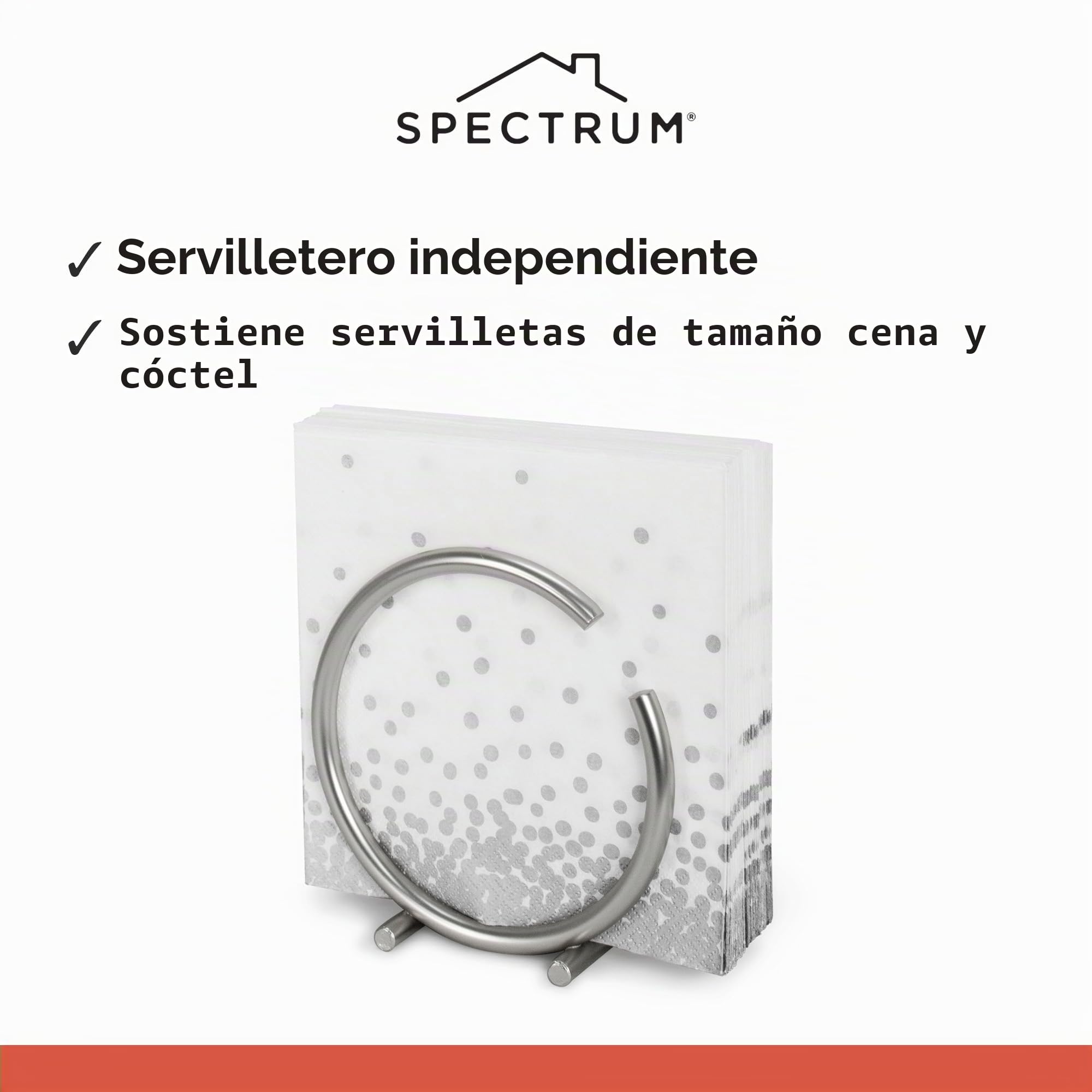 Spectrum Diversifield Euro 50278 - Servilletero (Acabado en níquel Satinado), diseño de círculos