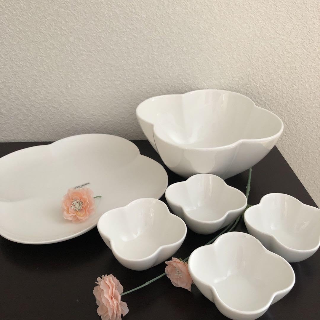 Amazon.co.jp: marie claire salad bowl set with clover platter