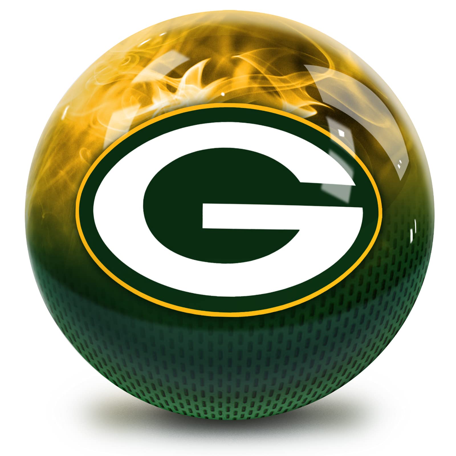 Strikeforce Bowling NFL Green Bay Packers On Fire Undrilled Bowling Ball